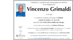 Annuncio funebre - Vincenzo Grimaldi