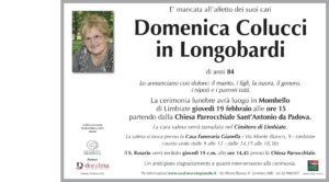 Annuncio funebre - Domenica Colucci ved. Longobardi