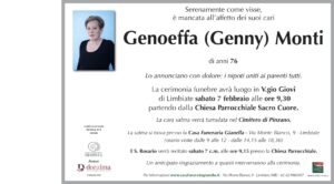 Annuncio funebre - Genoeffa (Genny) Monti