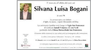 Annuncio funebre - Silvana Luisa Bogani