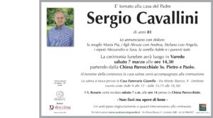 Annuncio funebre - Sergio Cavallini