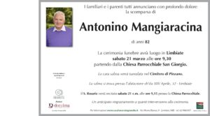 Annuncio funebre - Antonino Mangiaracina