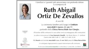 Annuncio funebre - Ruth Abigail Ortiz De Zevallos