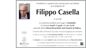 Annuncio funebre - Filippo Casella