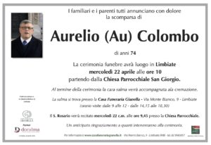 Annuncio funebre - Aurelio (Au) Colombo