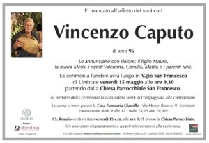 Annuncio funebre - Vincenzo Caputo
