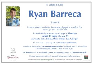 Annuncio funebre - Ryan Barreca