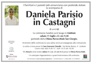 Annuncio funebre - Daniela Parisio in Castagni