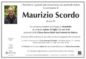 Annuncio funebre - Maurizio Scordo