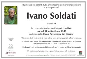 Annuncio funebre - Ivano Soldati