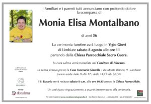 Annuncio funebre - Monia Elisa Montalbano